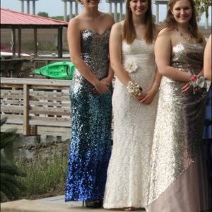 Blue Ombre Sequin Dress